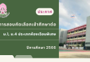 ประกาศ ผลการสอบคัดเลือกเข้าศึกษาต่อ ม.1, ม.4 ประเภทห้องเรียนพิเศษ